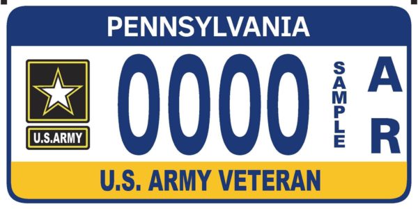 A pennsylvania license plate with the number 0, 0 0 0.